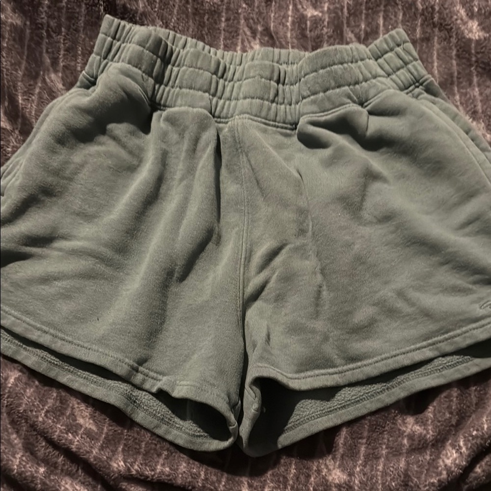 Hollister Green Athletic Shorts with Elastic Waistband